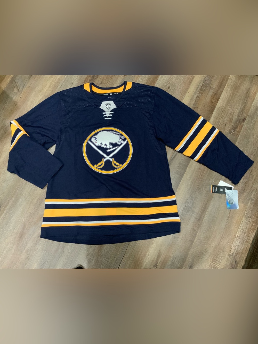 Adidas Men's NHL Buffalo Sabres Authentic Blue Home Jersey CA7070 Size 54 (XL)